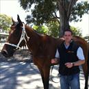 Michael with Blue Lion after his dominant win at Seymour